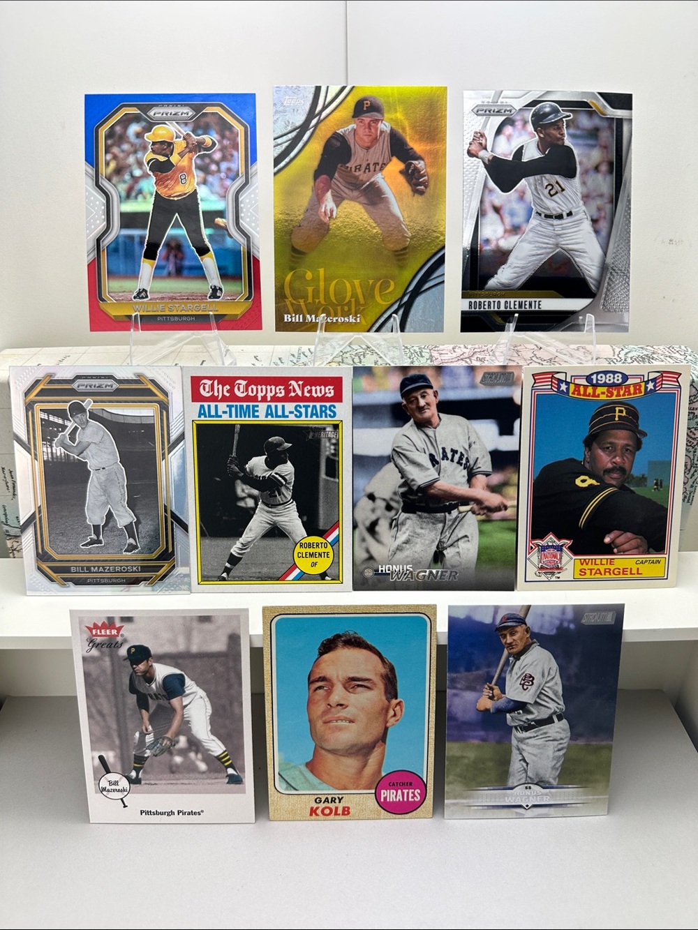 Pittsburgh Pirates 19th century icons Mazeroski Clemente Wagner + 1968 Gary Kolb